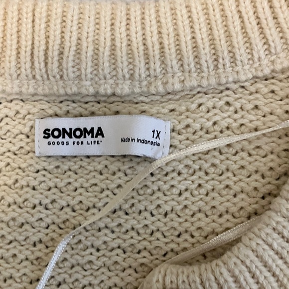 Sonoma Cream Button Knit Sweater - Picture 3 of 7